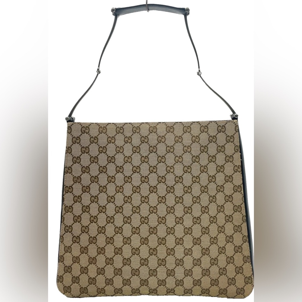 Gucci shoulder bag Tan and Black Monogram Tote - Picture 2 of 15